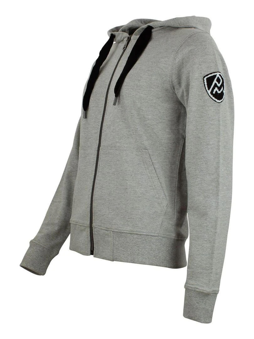 Sweat zippé à capuche femme ACLARA   Gris clair