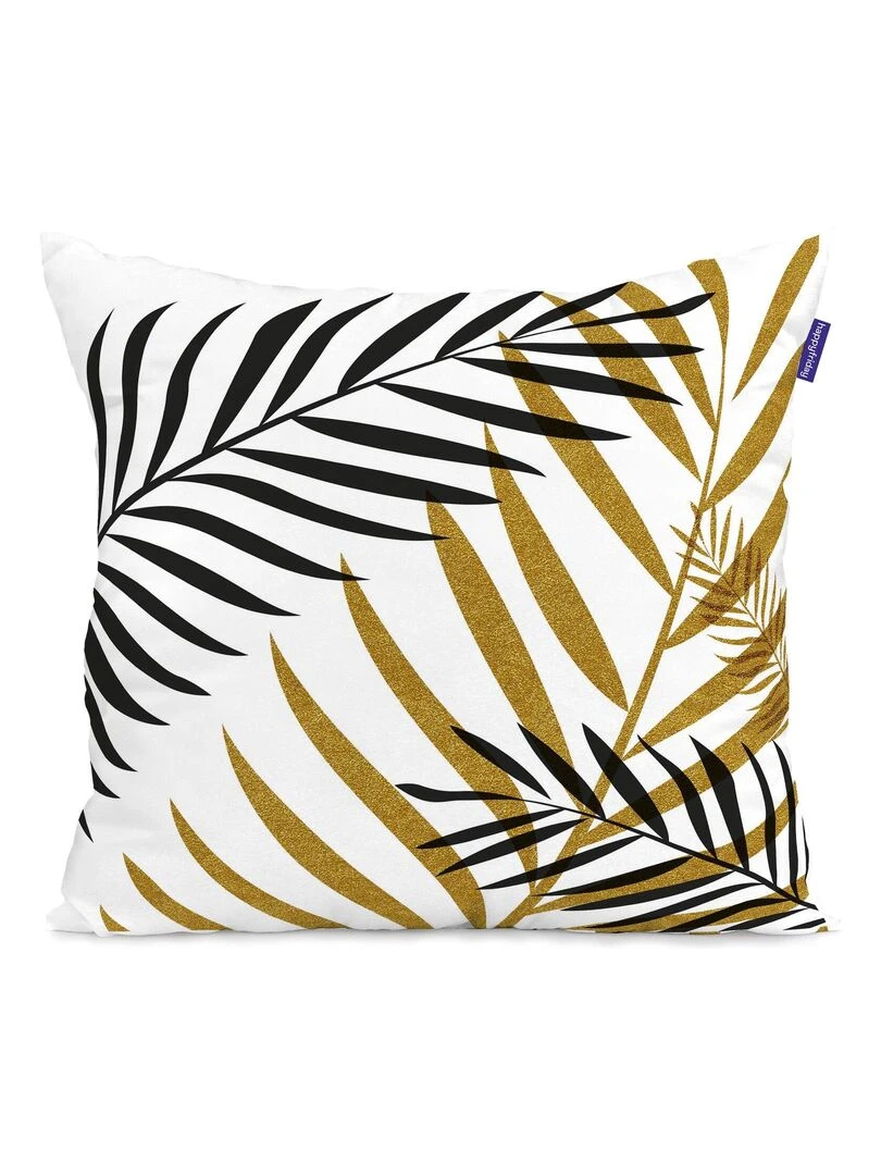 Housse de coussin Foliage "Happyfriday" Blanc