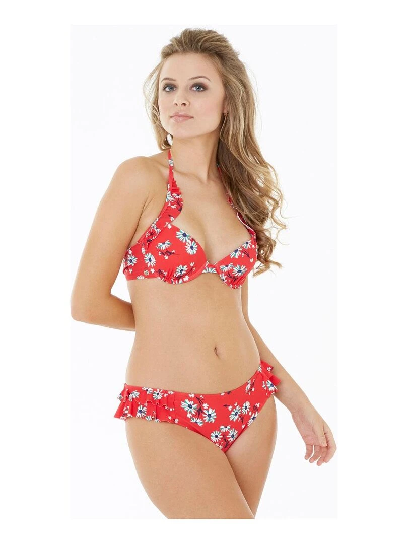 Slip de bain GARRIGUE   Brigitte Bardot Bain   Rouge