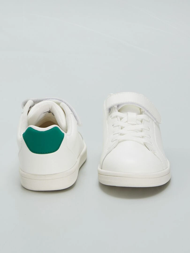 Baskets basses en simili   Blanc