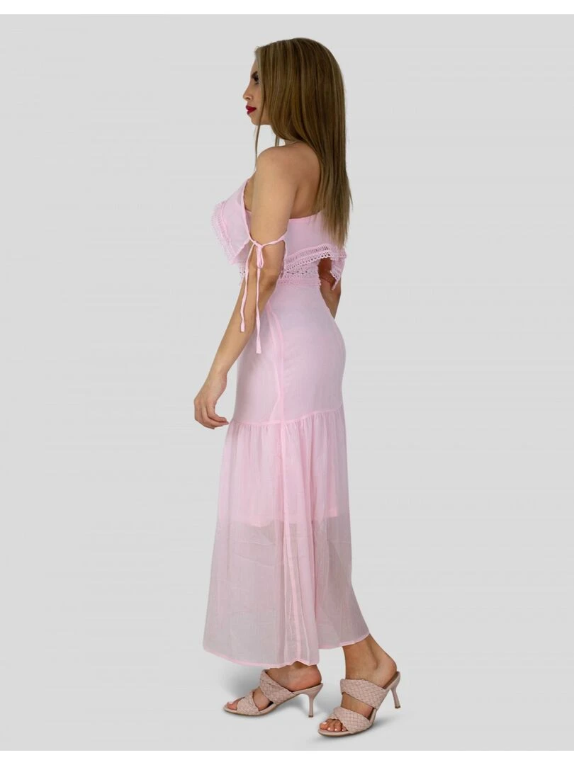 Robe longue Kebello   Rose
