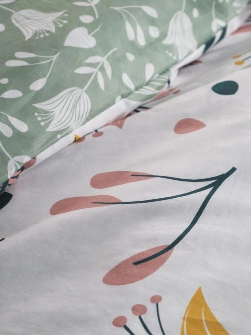 Housse de couette flanelle Today 2.12 + taie(s) 100% coton Blanc