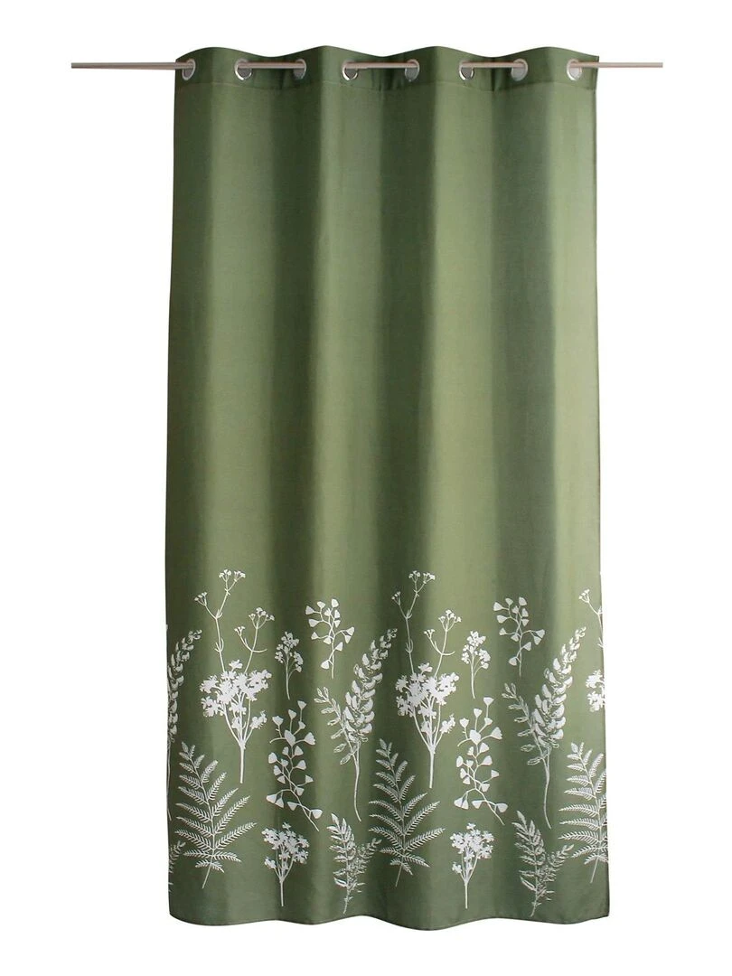 Rideau d'ameublement aux impressions florales Vert olive