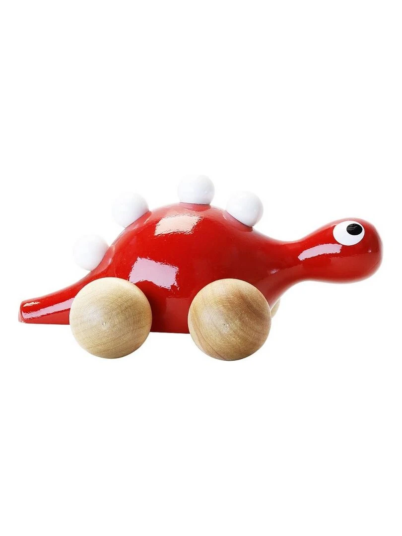 Jouet à promener en bois : dino rouge N/A