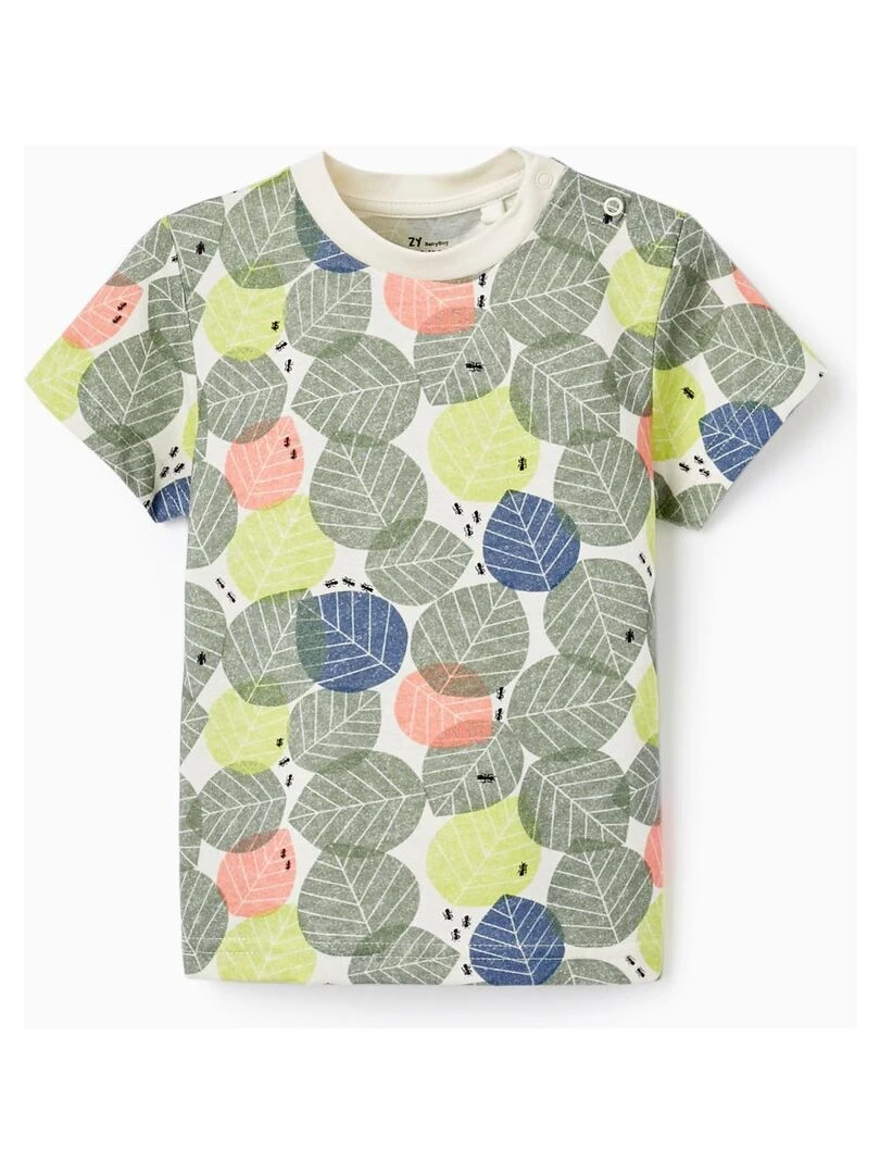 T shirt à manches courtes pour bébé garçon 'Nature' manches courtes NATURE TAKEOVER Blanc