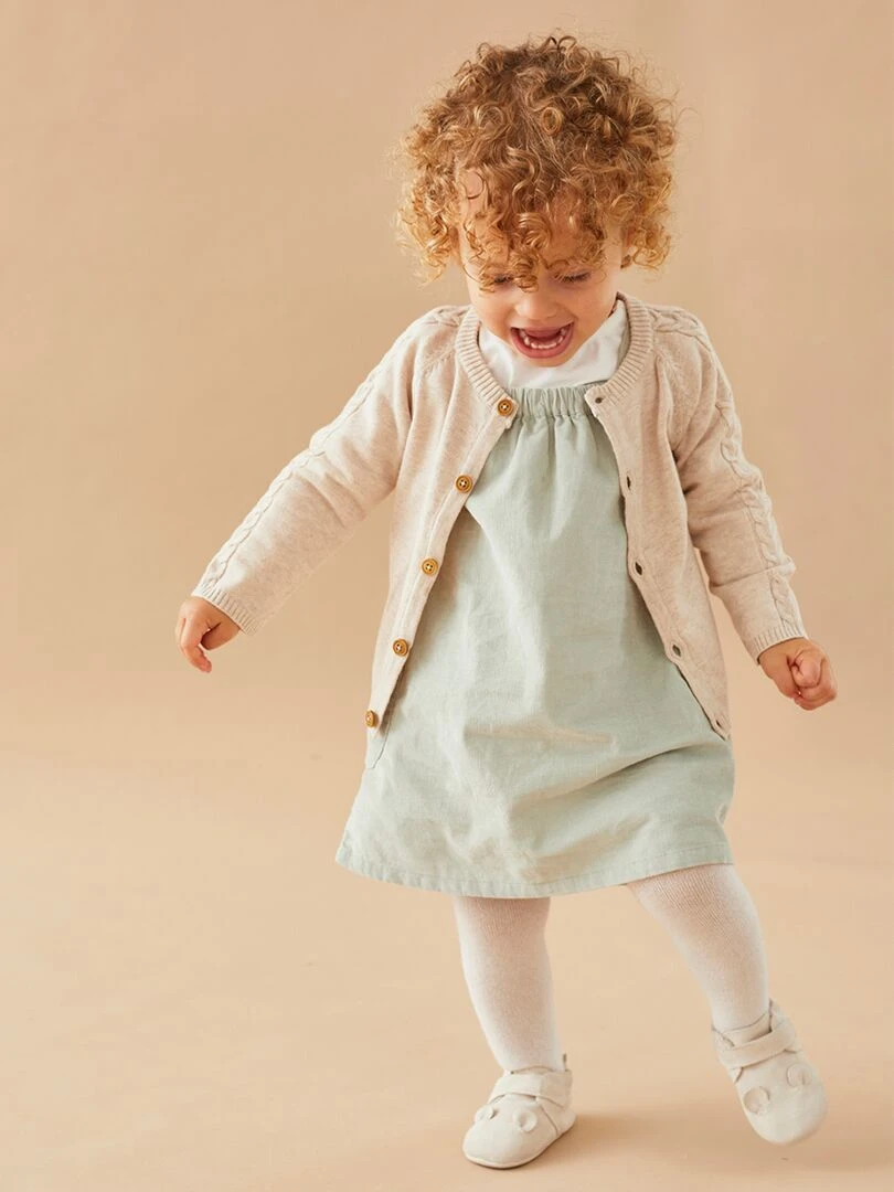 Set robe + t shirt  écru/sauge   Noukie's   Blanc