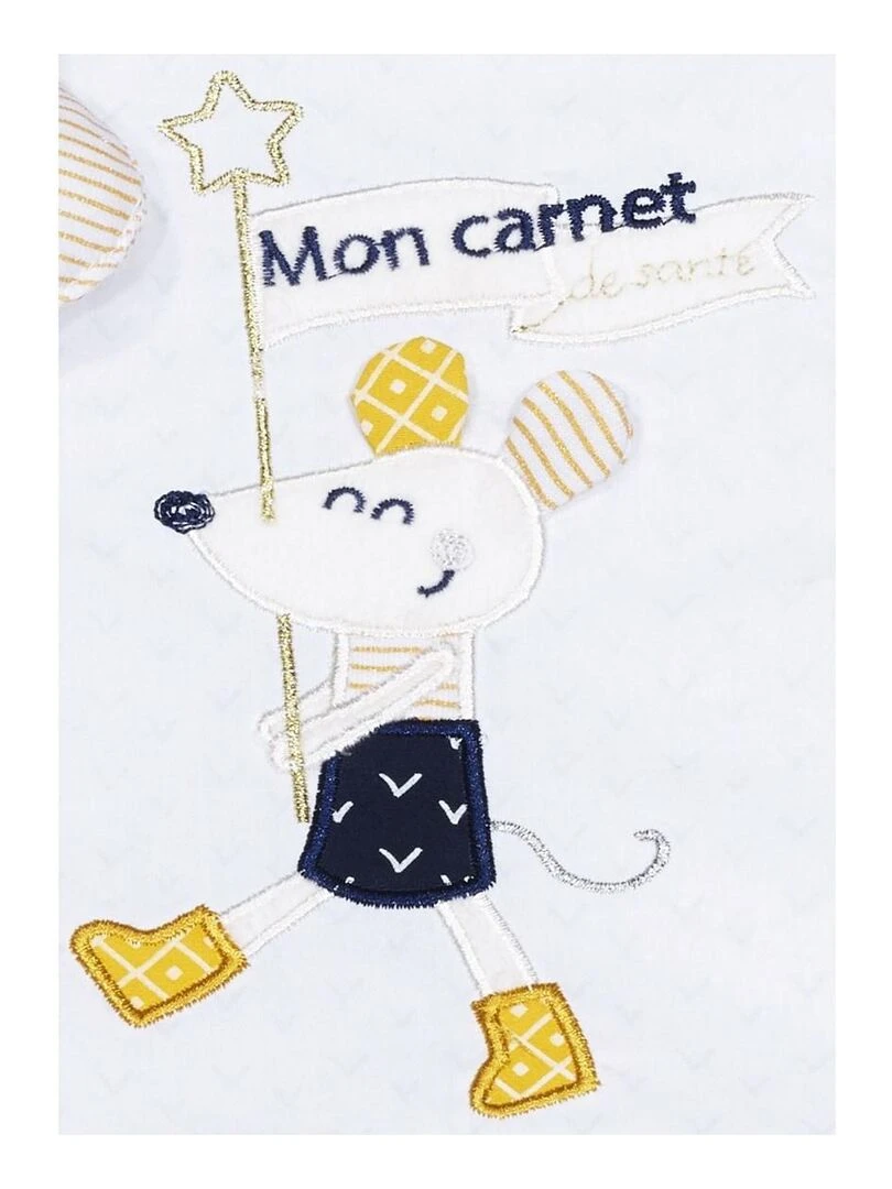 Protege Carnet De Sante en coton blanc SAUTHON Blanc