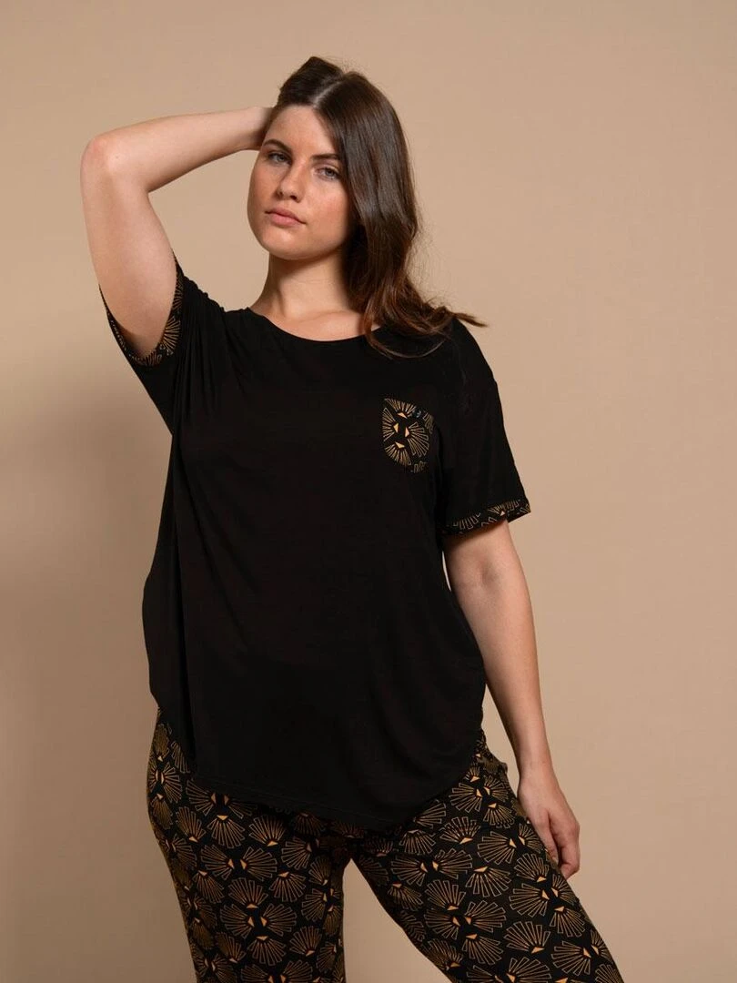 Top manches courtes TASBY Noir