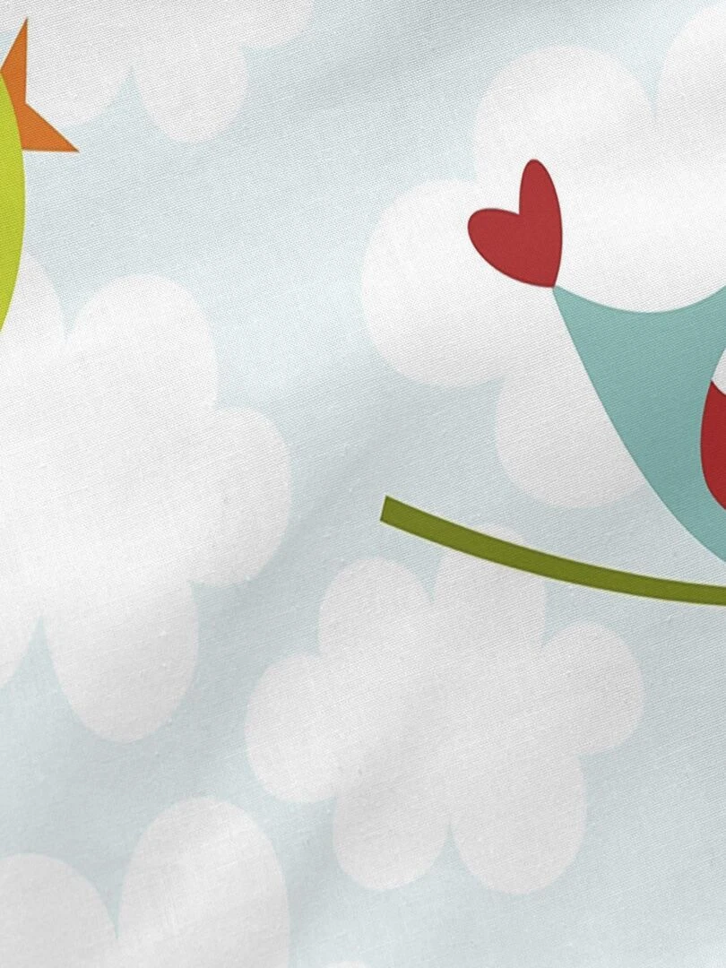 Taie d'oreiller Little birds "Happyfriday" Multicolore