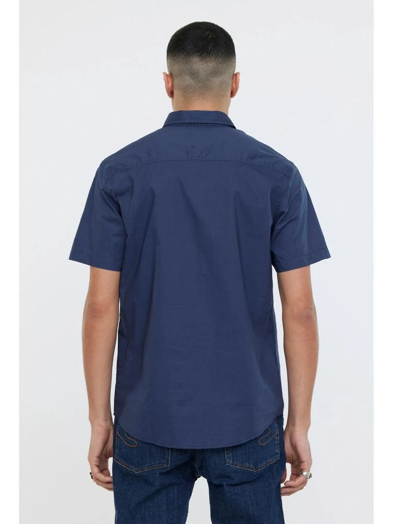 Lee Cooper   Chemise manches courtes coton regular DRIMO MC   Bleu marine