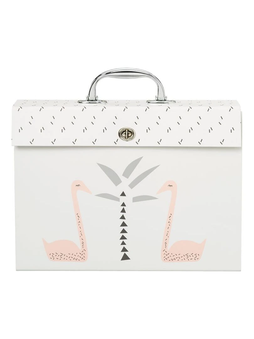 Pochette à dessins Cygne Blanc Rose