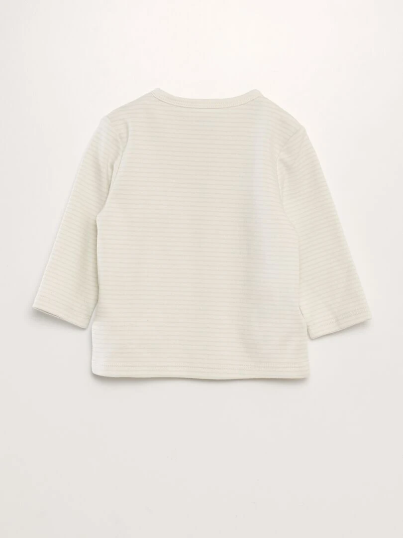 T shirt à volants   Blanc cerise