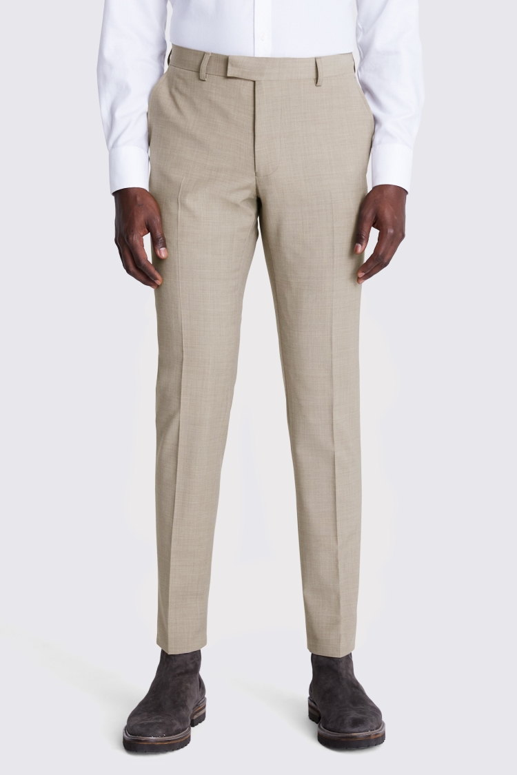 DKNY Slim Fit Taupe Trousers Buy Online at Moss