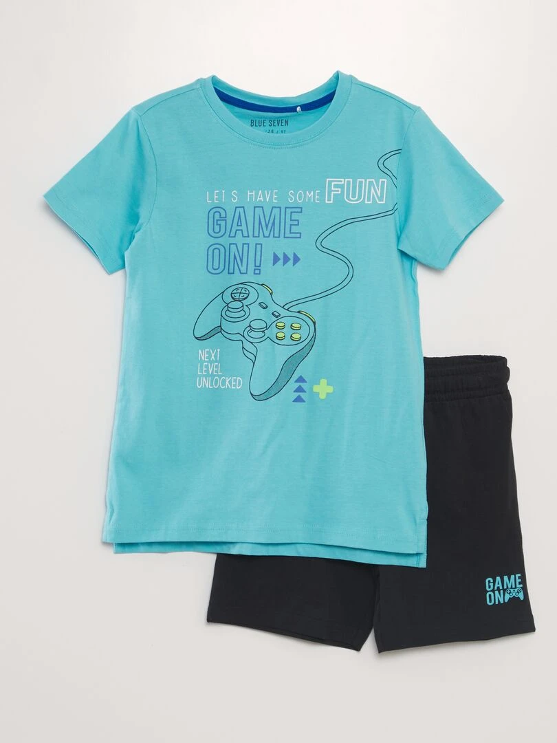 Ensemble de pyjama 'Gaming' 2 pièces Bleu