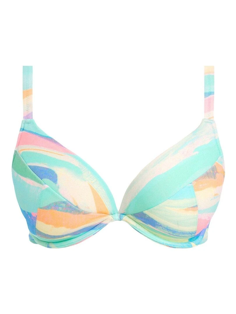Haut de maillot pastel à armatures et lien amovible Summer Reef   Bleu