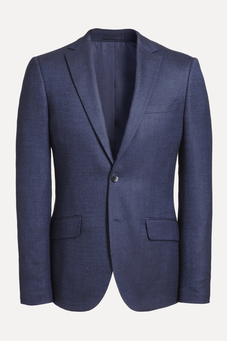 Slim Fit Blue Twisted Jacket   Buy Online at Moss