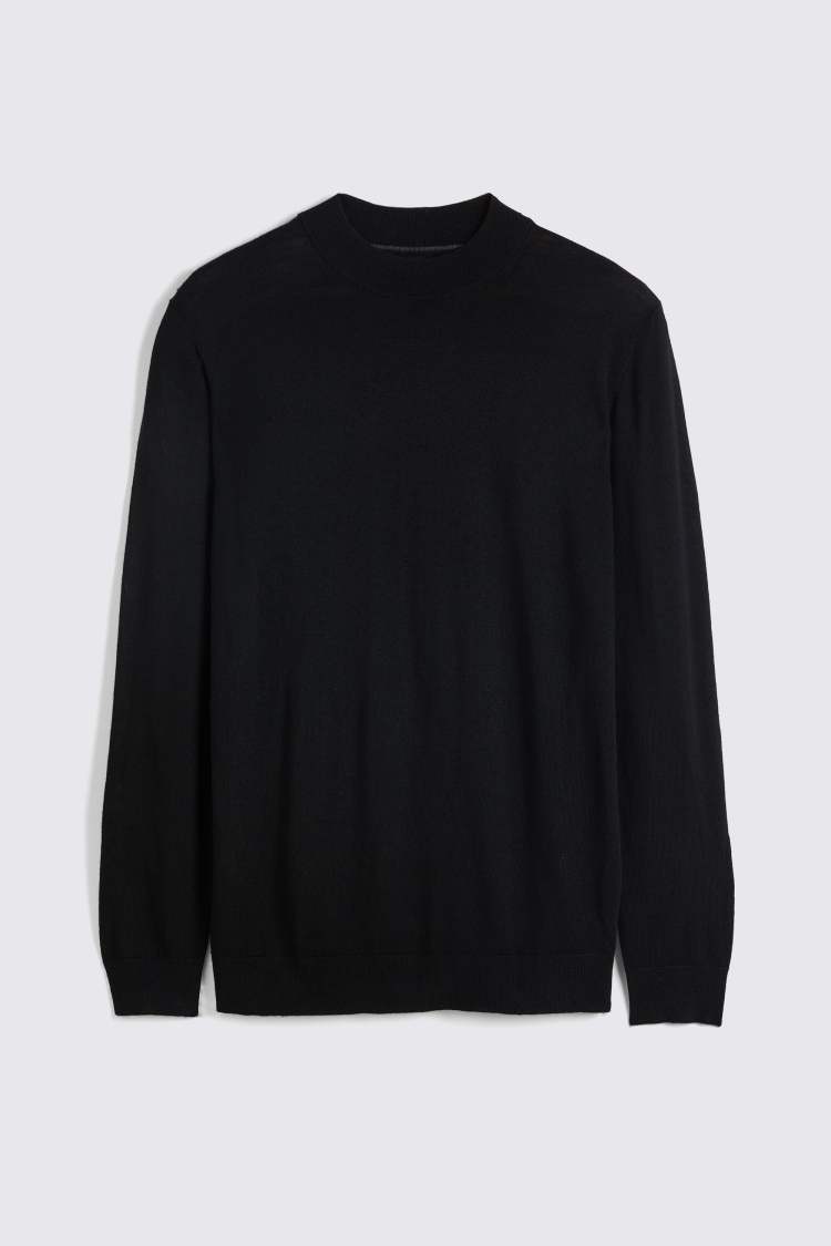 White Merino Mock-Neck Jumper   Buy Online at Moss