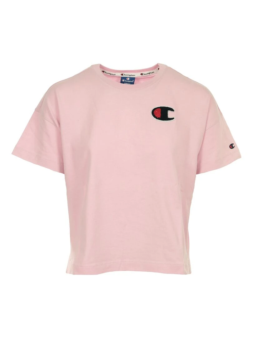 Champion Crewneck T shirt Cropped Rose
