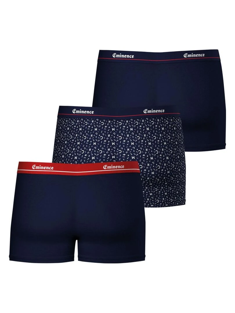 Lot de 3 boxers homme Chic Edition limitée 80 ans   Bleu marine