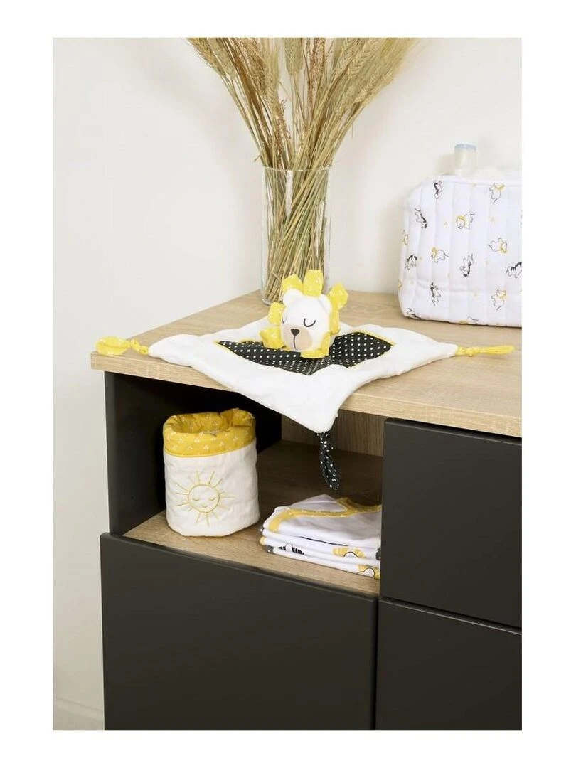 Doudou mouchoir en velours blanc   SAUTHON   Blanc