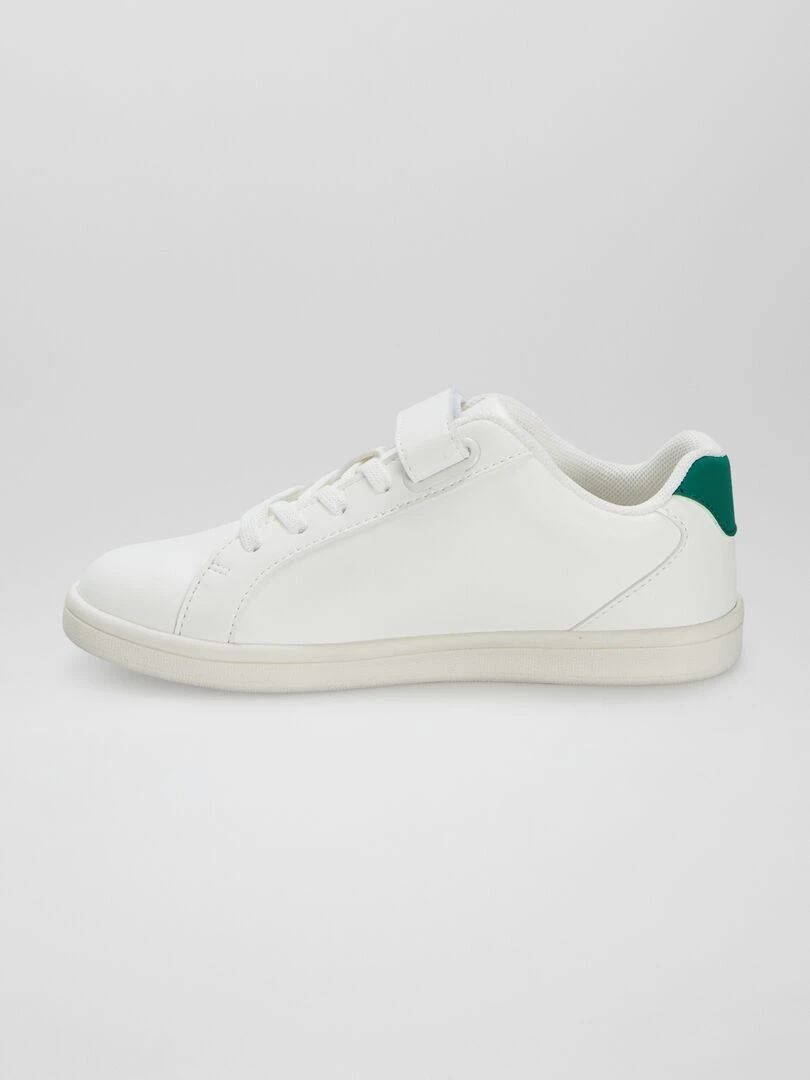 Baskets basses en simili   Blanc