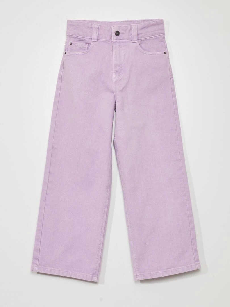 Jean wide leg à taille haute Violet