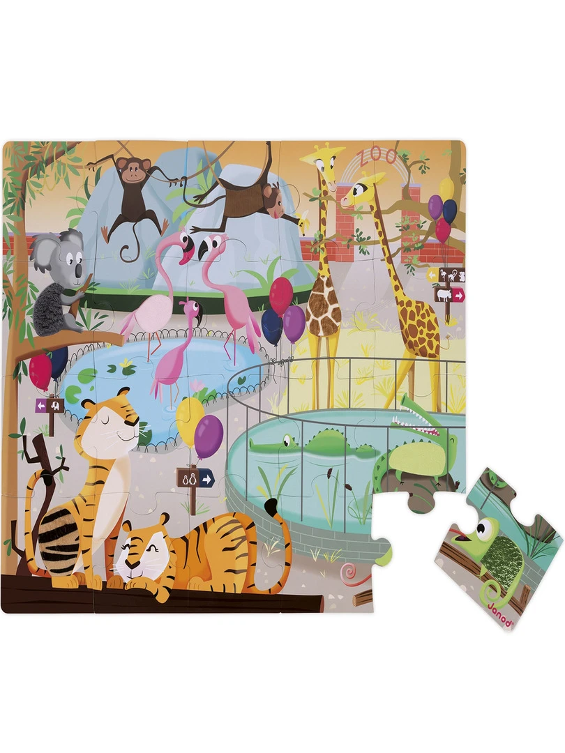 Puzzle Tactile Une Journée Au Zoo (20 Pièces) N/A