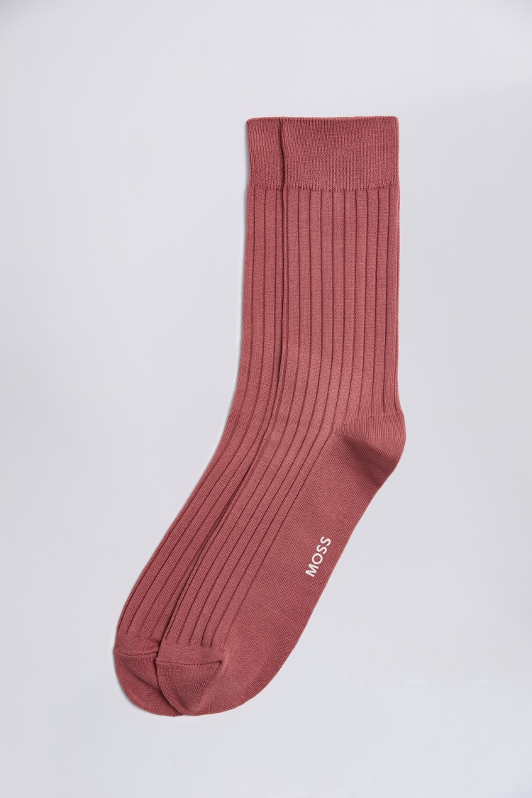 Rose Pink Fine Ribbed Socks Buy Online at Moss