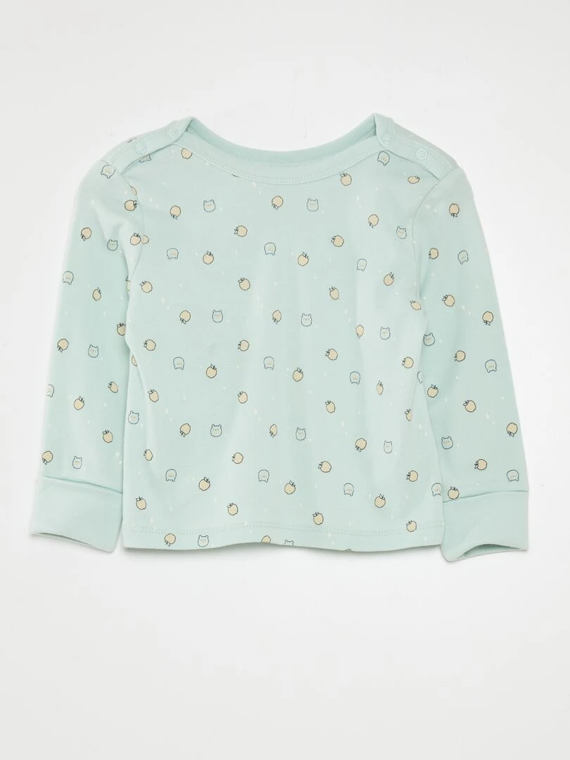 Ensemble de pyjama t shirt + pantalon 2 pièces Vert