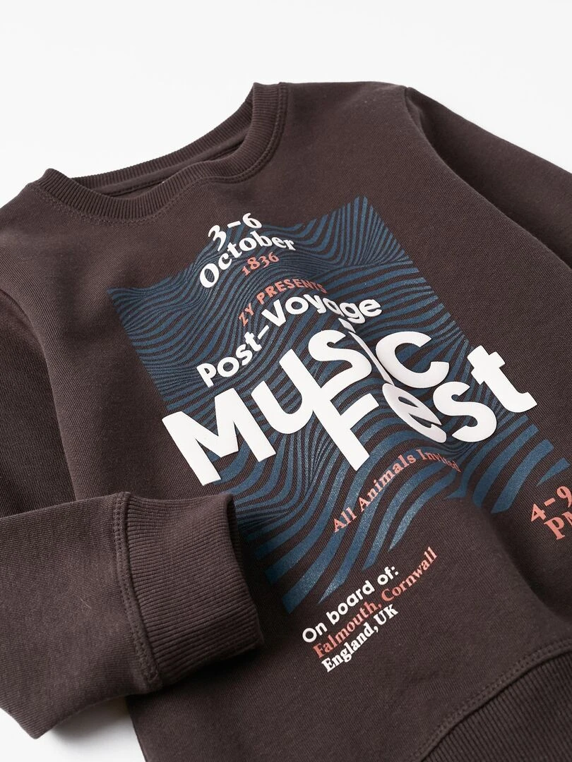 Pull pour Garçon 'Music Fest'   DIFFERENT TOGETHER   Gris foncé