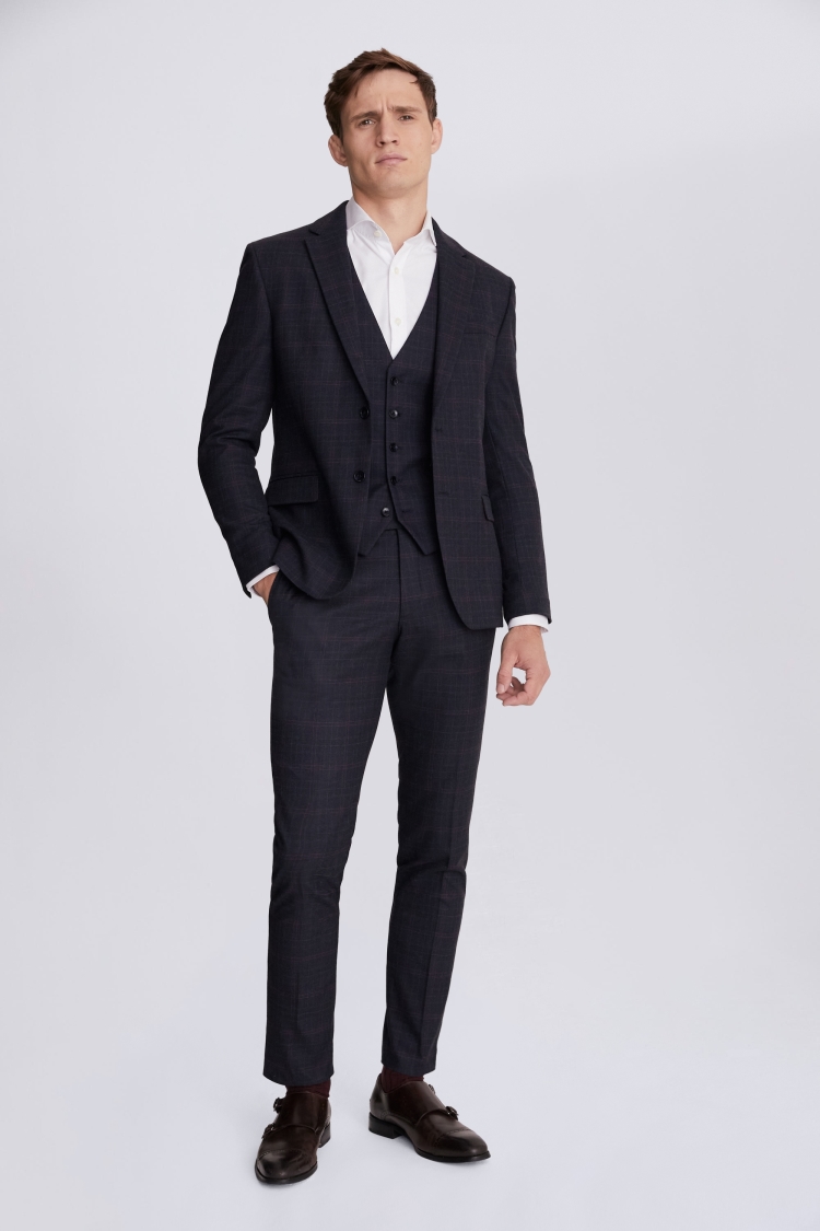 Slim Fit Light Grey Velvet Jacket    Buy Online at Moss