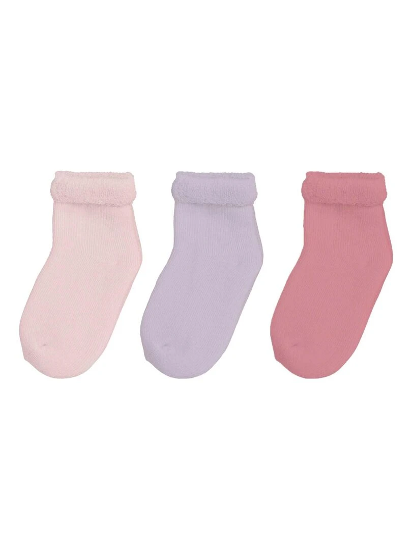 Lot De 3 Paires De Chaussettes Roses (0 6 Mois) Rose