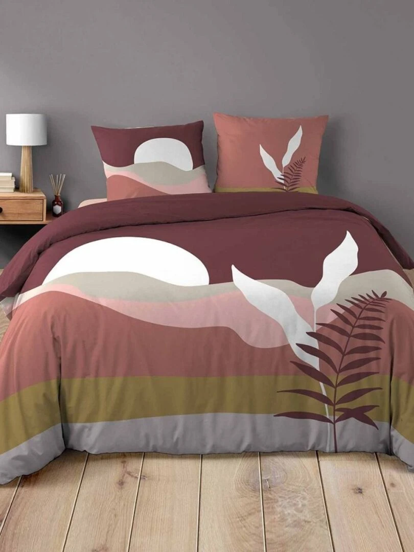 Housse de couette + taie(s) Canyon coton 42 fils Rouge