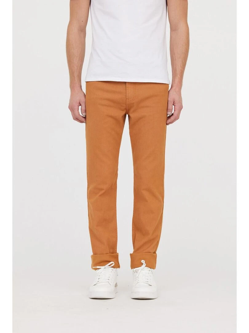 Lee Cooper Pantalon coton straight LC126ZP 10393 Marron tabac