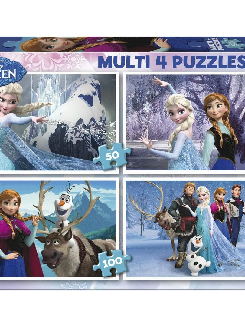 Puzzle de 50 à 150 pièces : 4 puzzles : La Reine des Neiges (Frozen) N/A