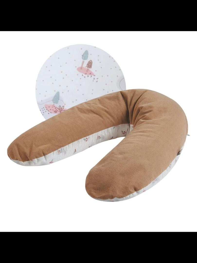 Tinéo   Coussin de maternité et d'allaitement éponge noisette   Marron noisette