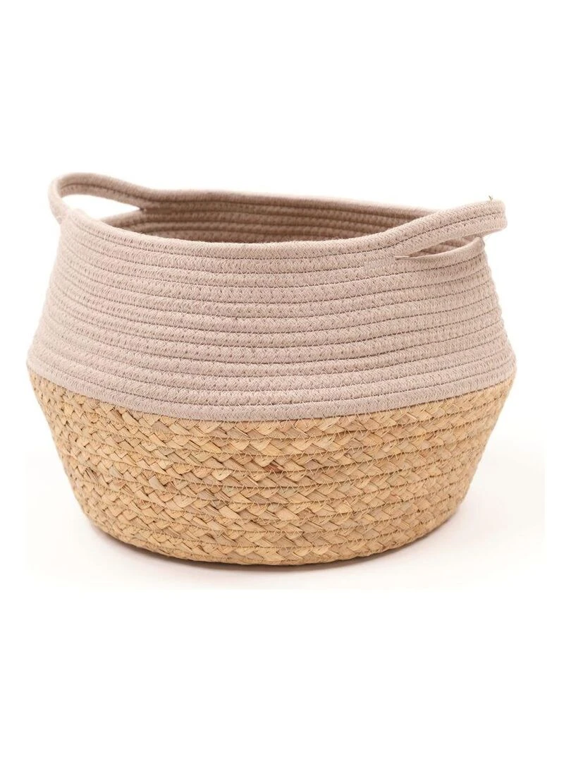 Panier rond tressé 'LA FACTORY' 'TODAY' Beige