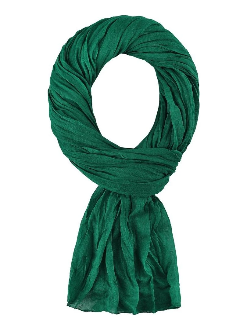 Chèche coton Uni Vert sapin