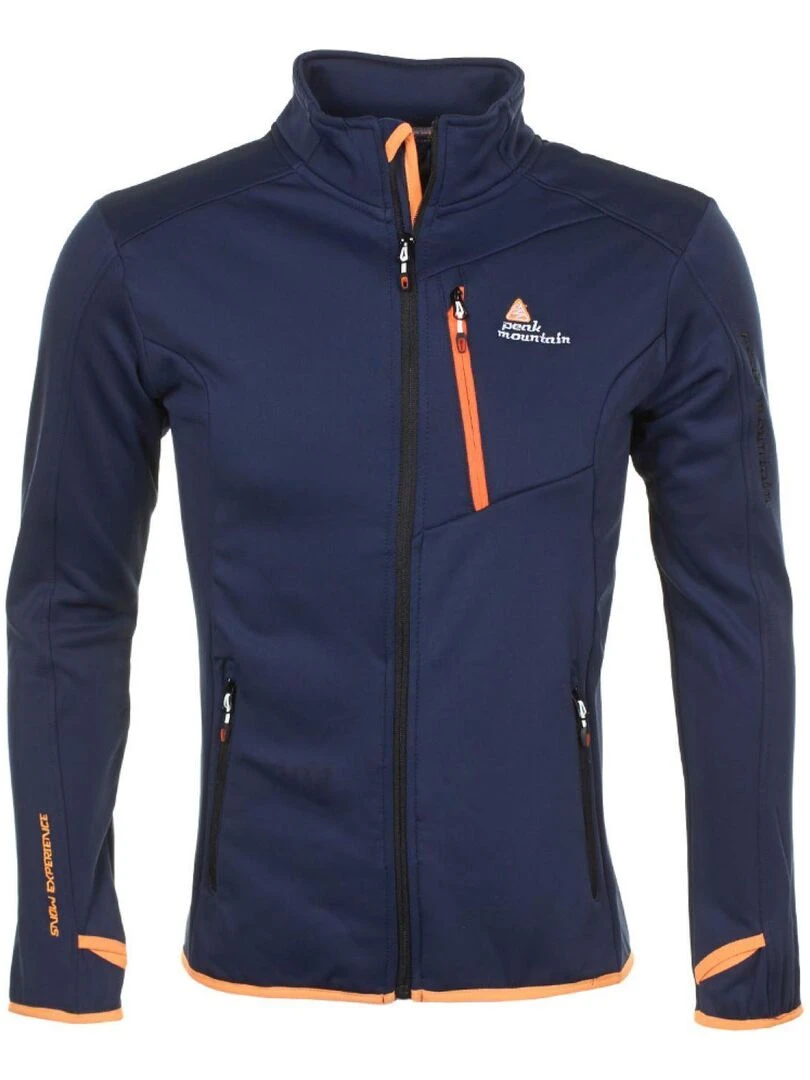 Blouson polar shell homme CLIMATE PEAK MOUNTAIN Bleu marine