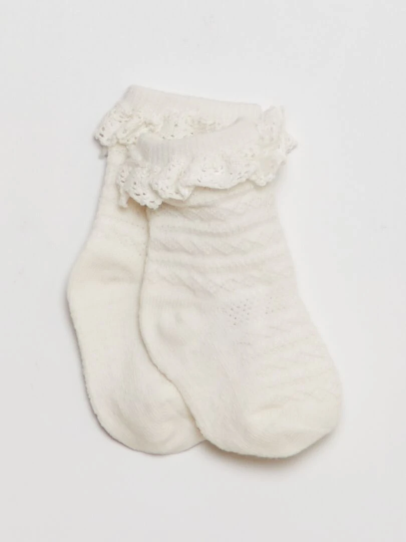 Legging en tricot + chaussettes à broderies   Violet