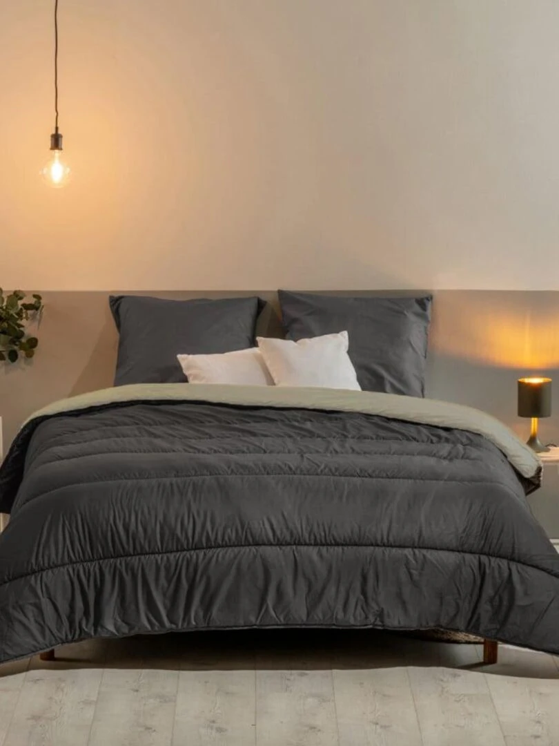 Bleu Câlin Couette imprimée chaude la chaleureuse Marron