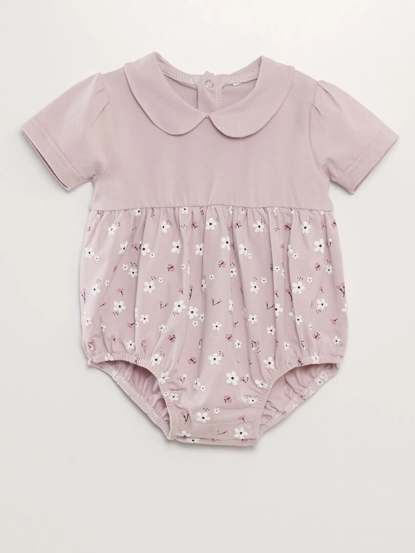 Ensemble barboteuse + bandeau 2 pièces Rose