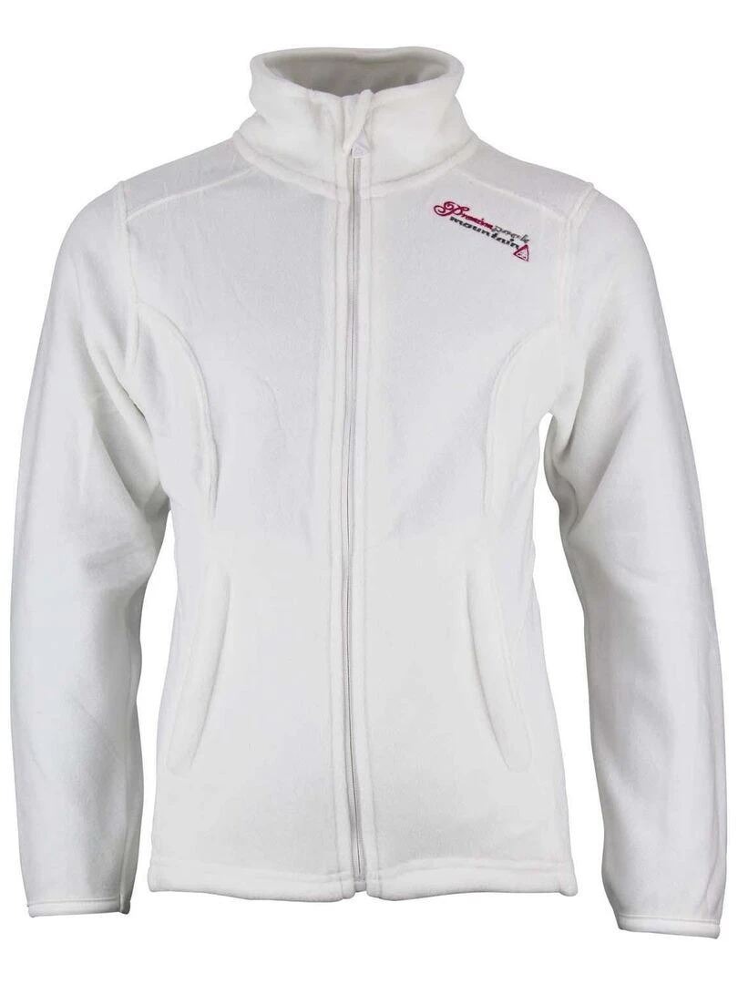 Blouson polaire fille GADARA PEAK MOUNTAIN Blanc