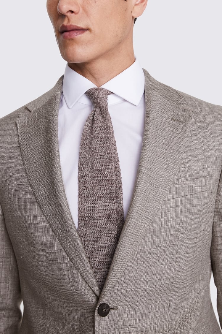 Italian Tailored Fit Off White Check Jacket    Buy Online at Moss