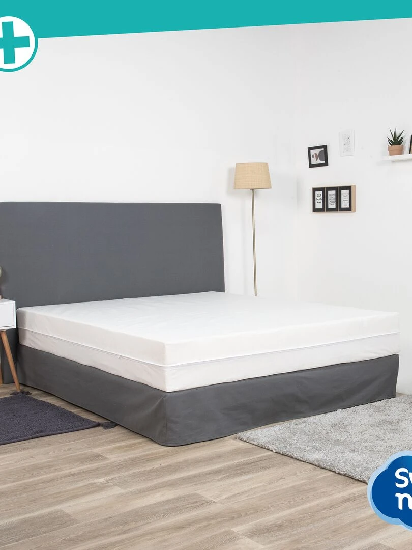 Housse de matelas anti punaise de lit   blanc