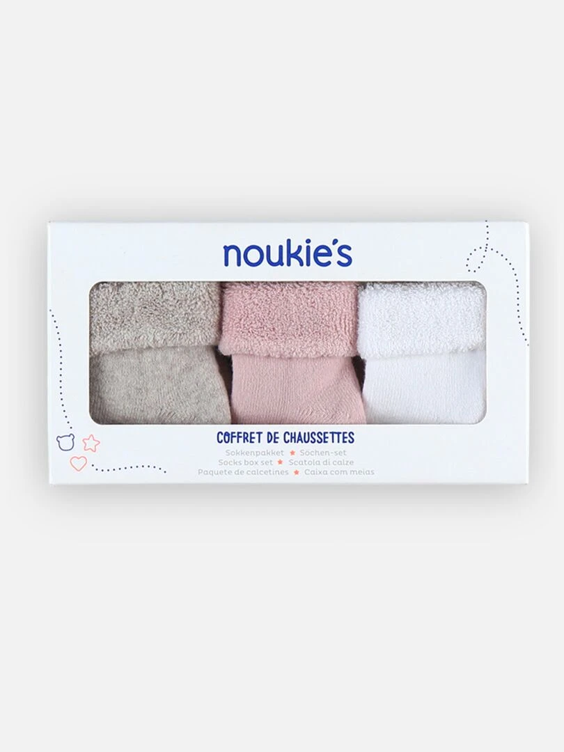 Coffret chaussettes en mousse  clair/beige   Noukie's   Beige