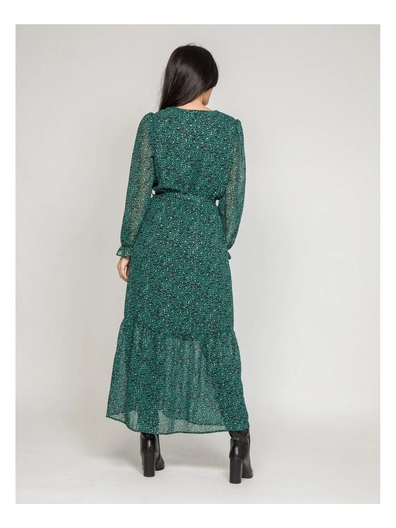 Robe longue motifs ILARIA Vert