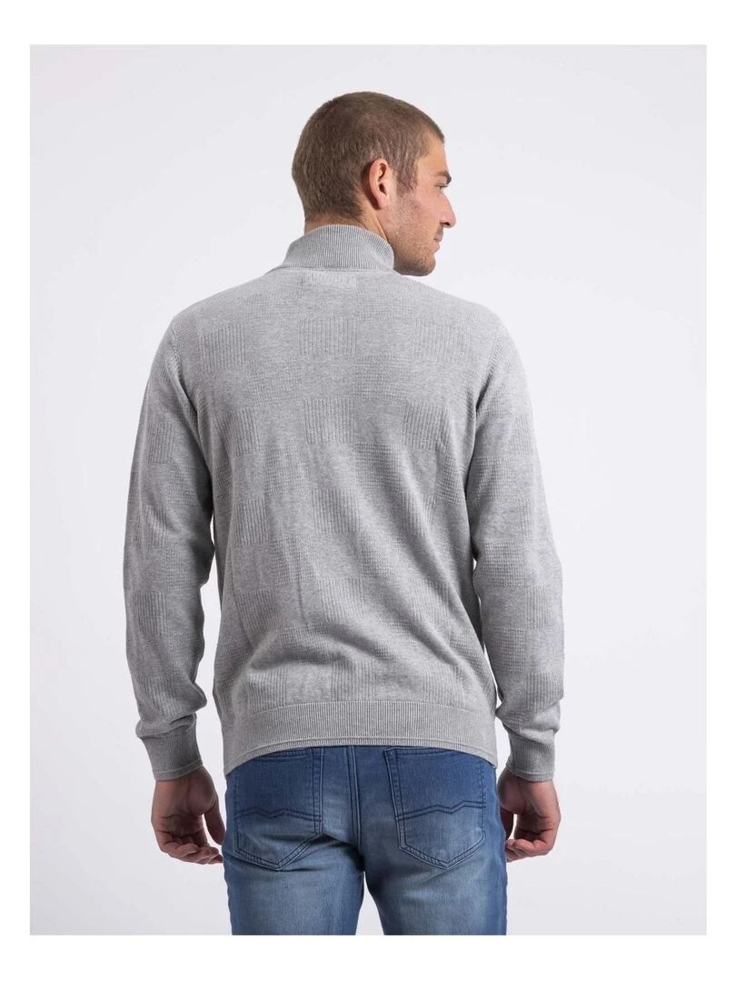 Gilet zippé col montant coton AXELOU   Gris