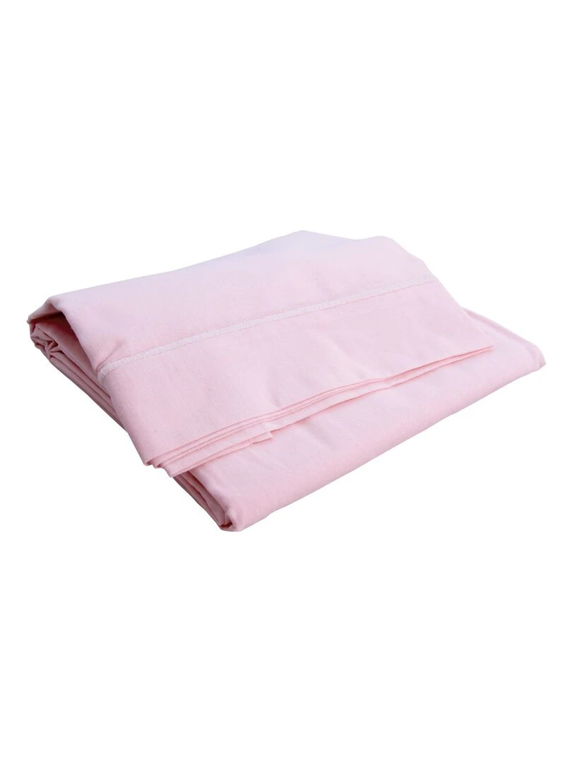 Drap plat avec point bourdon Rose clair
