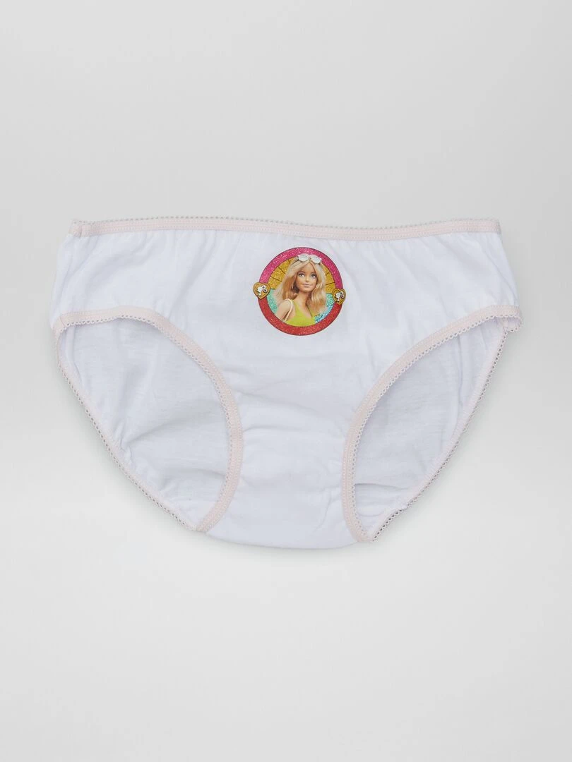 Lot de 3 culottes 'Barbie'   rose/blanc